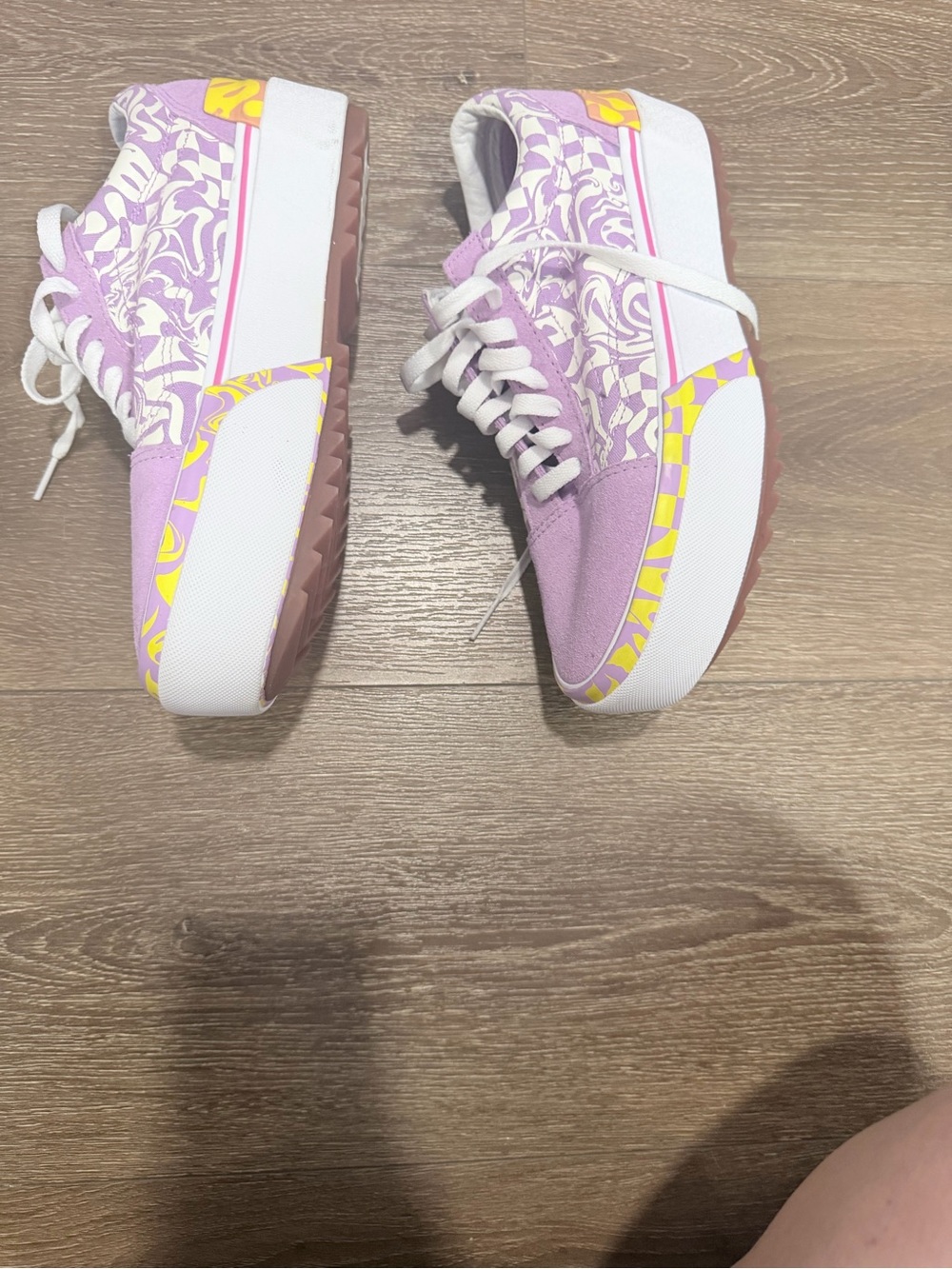 Vans Platform Lavender Floral Low-Top Sneakers size 8 women’s - Picture 3 of 8